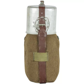 Romanian Aluminum Canteen With Felt Cover